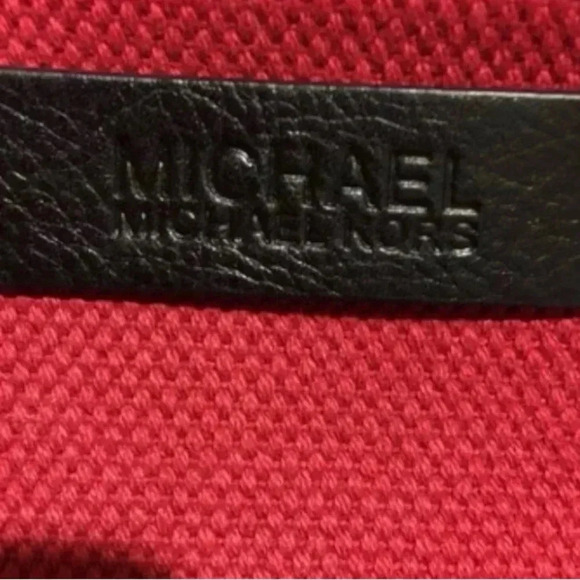 Michael Kors red & black canvas tote handbag - Picture 6 of 8